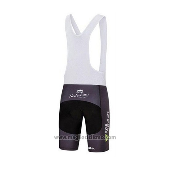 2018 Abbigliamento Ciclismo Dimension Data Bianco e Verde Manica Corta e Salopette